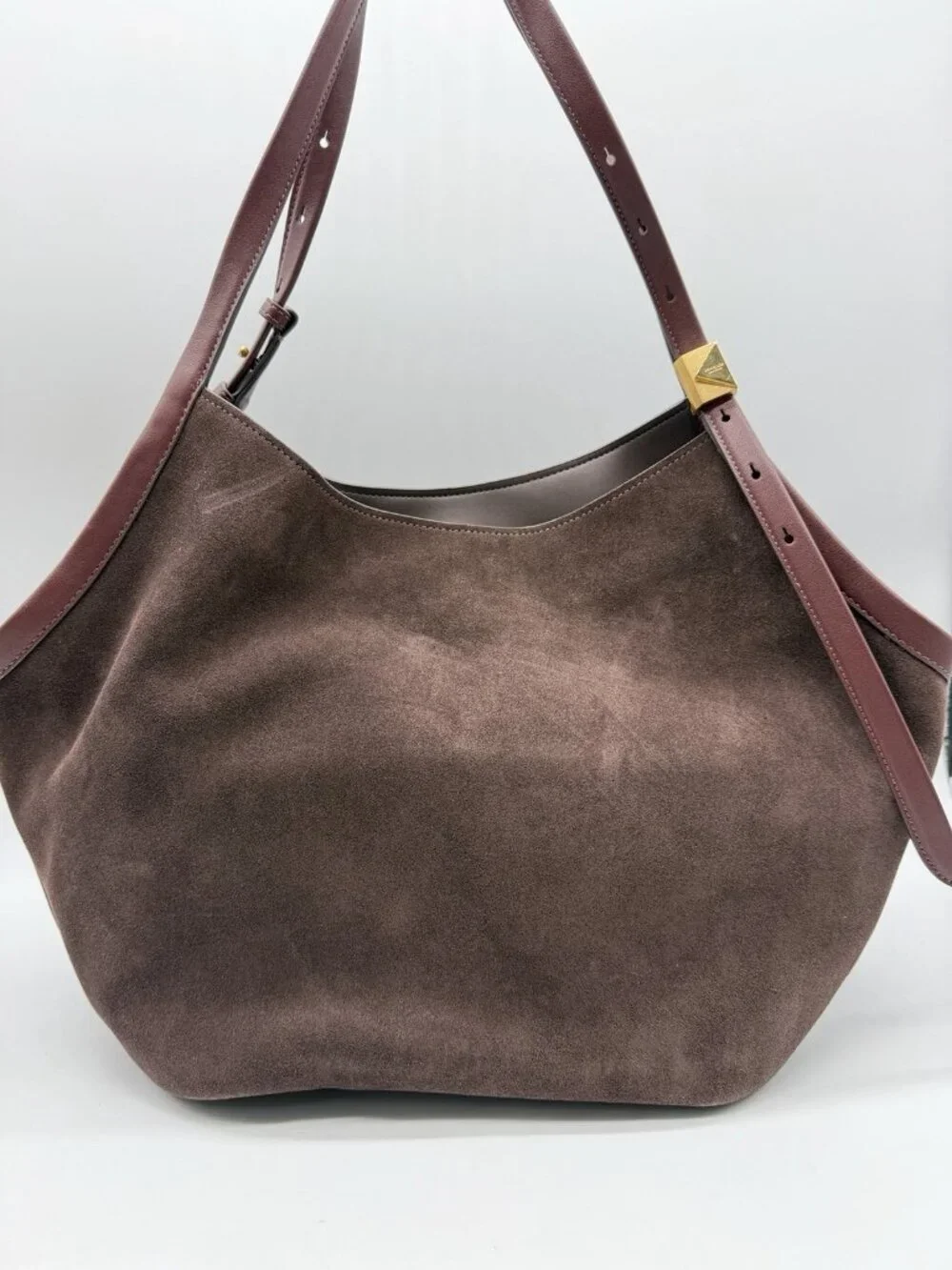 KATE SPADE NY Deco suede extra large tulip tote bag + Dust bag Hot Fudge/ Brown